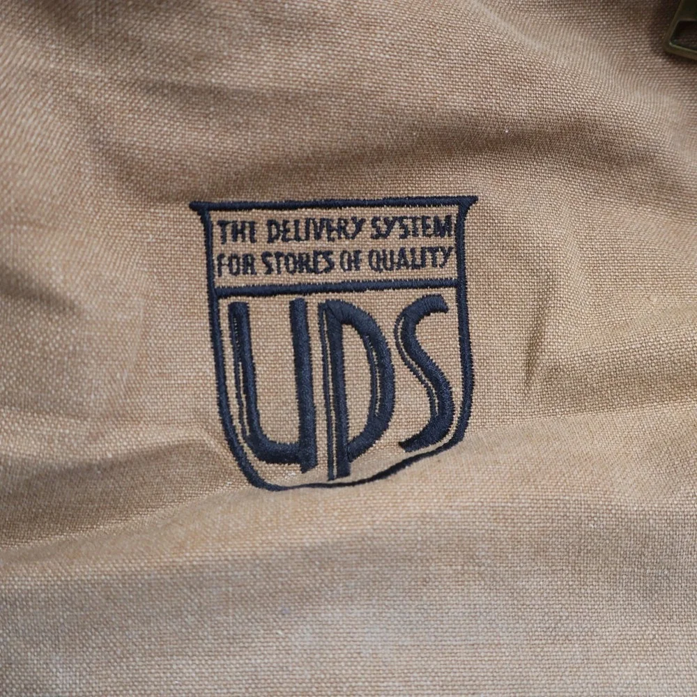 Dri Duck Duffel Bag Unisex Large Brown Canvas Vintage UPS Logo Travel Carryall